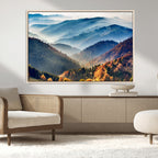 Mountains Forest Autumn Wall Art Canvas Print