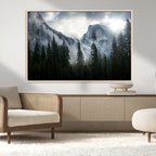 Wall Art Foggy Forest Landscape Canvas Print