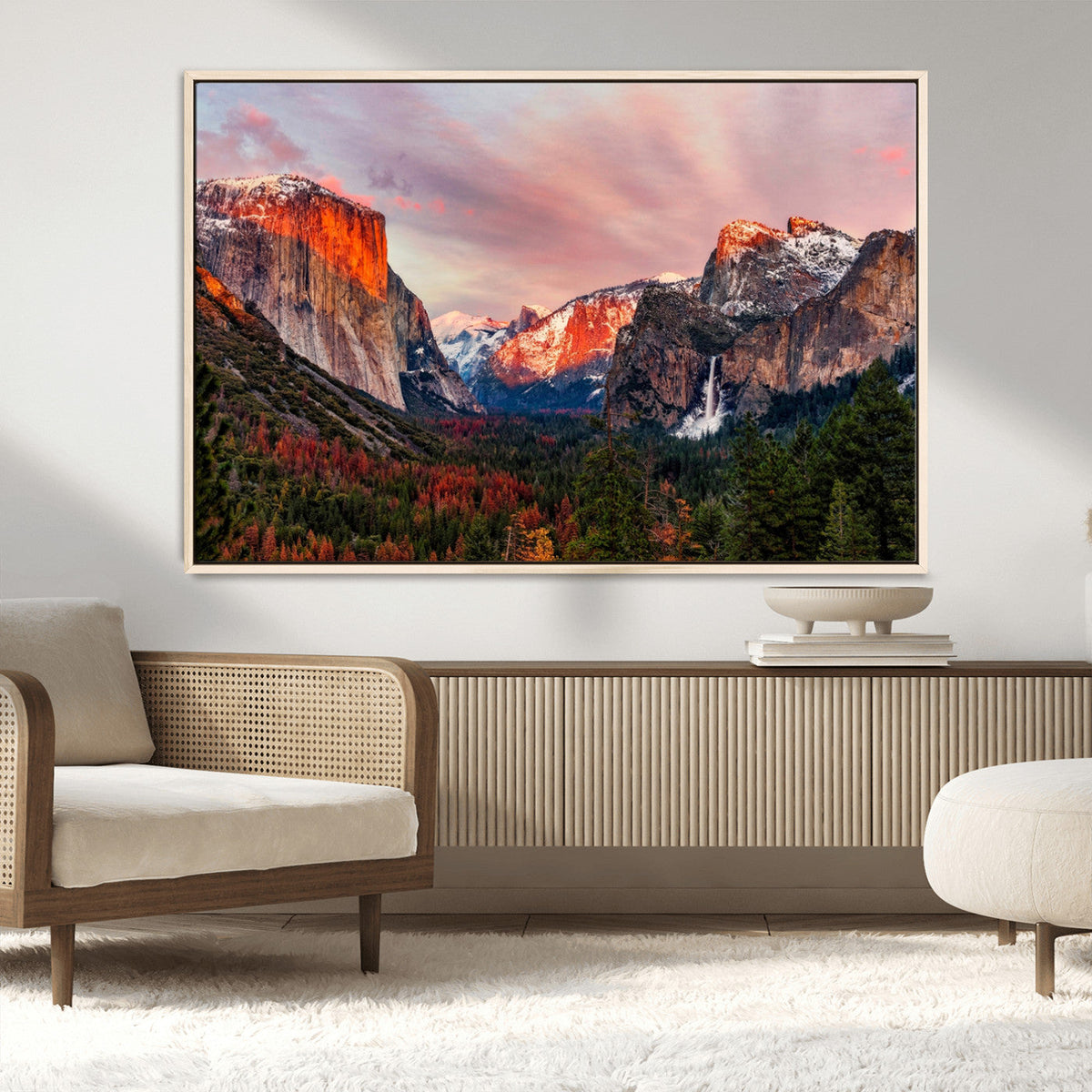 Yosemite Half Dome Wall Art Canvas Print El Capitan