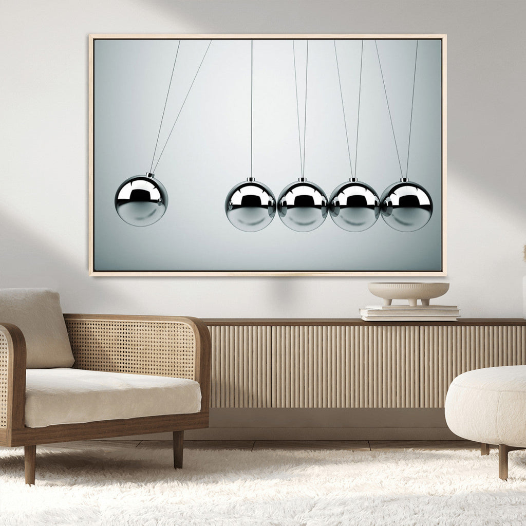 Newton's Cradle Wall Art Canvas Print | Framed Newton Cradle Wall Art
