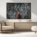 Wall Art Deer Art Animal Canvas, Framed Wall Art Deer Canvas