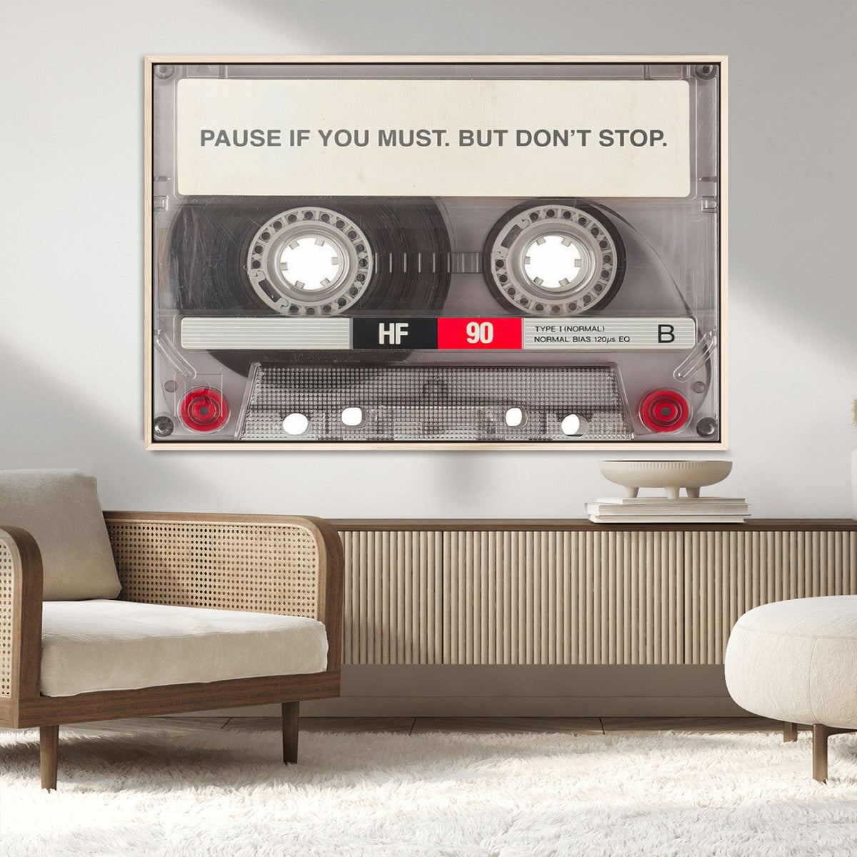 Music Cassette Iconic Wall Art Canvas Print
