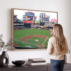 New York Mets Baseball Team Print, Citi Field Baseball Stadium Wall Art