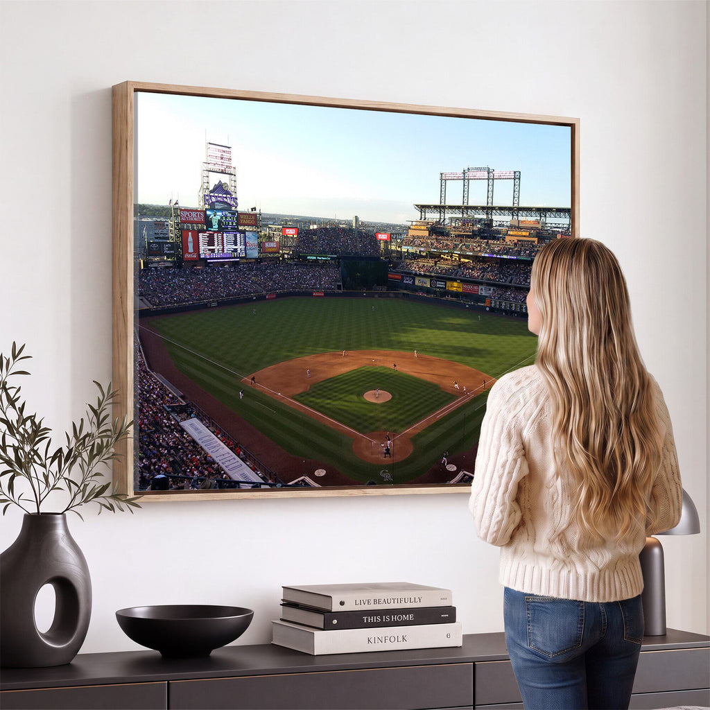 Colorado Rockies Coors Field Wall Art Canvas Print, MLB Baseball Stadium