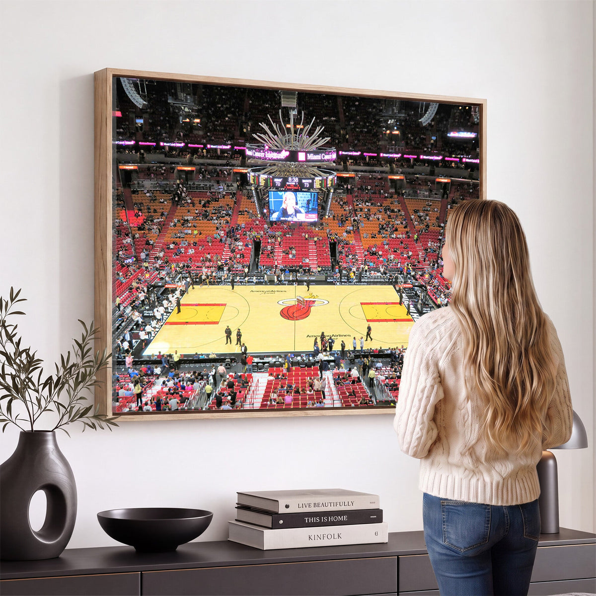 Miami Heat Basketball Team Print Wall Art, Kaseya Center