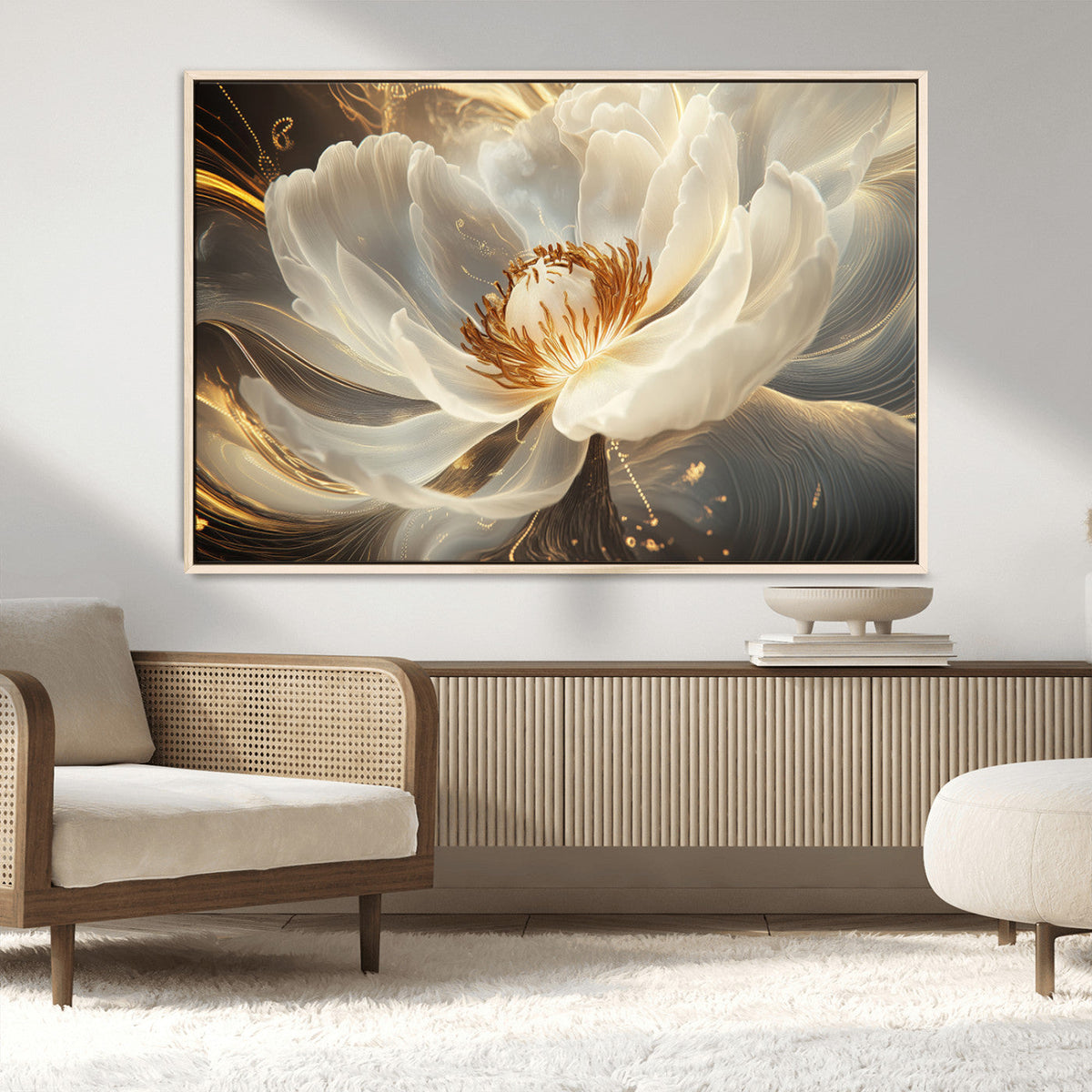 Abstract Floral Wall Art Canvas Print