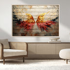 Abstract Angel Wings Canvas Wall Art, Modern Angelic Wings Decor, Framed and Ready to Hang