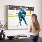 San Jose Sharks Ice Hockey Player Wall Art Canvas Print
