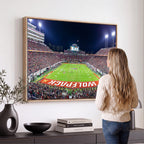 Wolfpack Football Team Print, Raleigh Carter-Finley Stadium