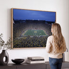 University of Michigan Wolverines Football Team Print, Ann Arbor, Home Bar Wall Decor