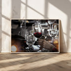 Red Wine and Glass Canvas Print