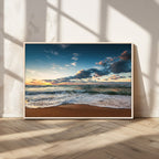 Ocean Beach Wall Art Canvas Print Sunset Artwork Print
