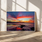 Glorious Sunset on The Beach Wall Art Canvas Print