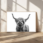 Fanny Scottish Highland Cow Cattle Art Print Farmhouse Wall Art Canvas Print