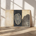 Tree Rings Canvas Wall Art Print, Minimalist Natural History in Modern Decor