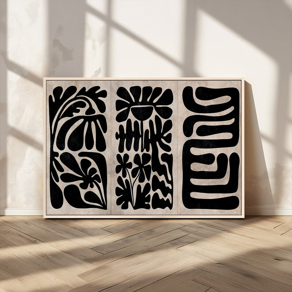 Canvas Print Wall Art Abstract Art Boho, Framed Boho Art
