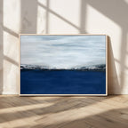 Navy Blue Abstract Wall Art Canvas Print
