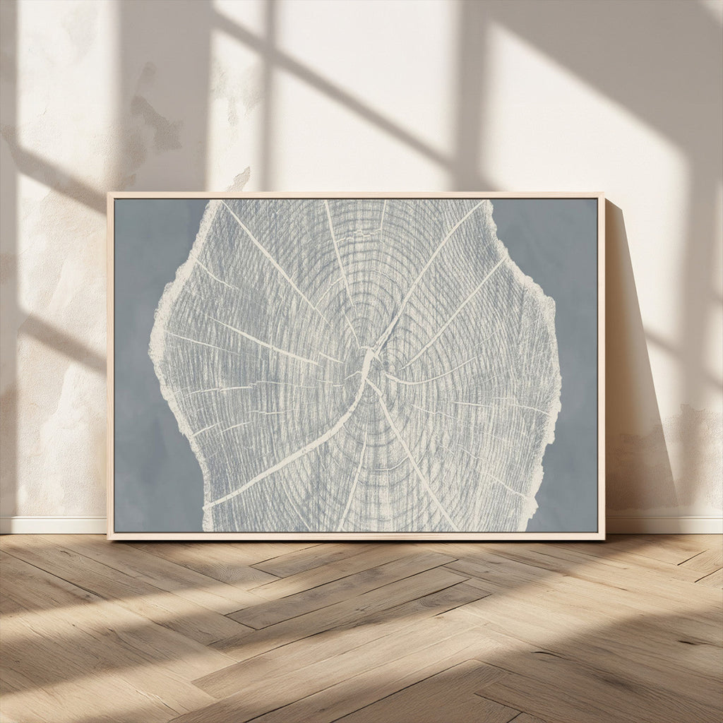 Abstract Tree Ring Wall Art Canvas Print, Framed and Ready to Hang
