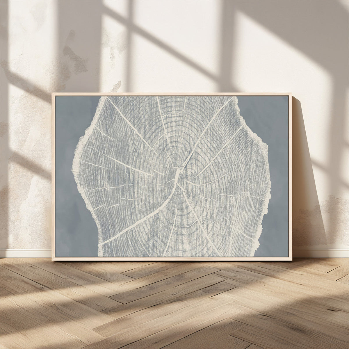 Abstract Tree Ring Wall Art Canvas Print, Framed and Ready to Hang