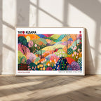 Framed Yayoi Kusama 1986 Wall Art Print | Japanese Wabi Sabi Vibrant Abstract Landscape Canvas