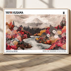 Yayoi Kusama Wall Art Canvas Print, Framed Large Abstract Kusama Polka Dot Art, Modern Home Office Decor