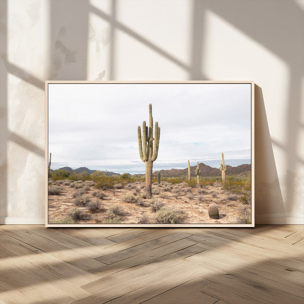 Saguaro Cactus Wall Art | Framed Desert Canvas Artwork