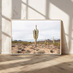 Saguaro Cactus Wall Art | Framed Desert Canvas Artwork