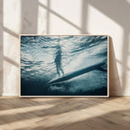Underwater Surf Wall Art | Framed Ocean Wave Canvas Artwork