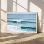 Ocean Swell Wall Art Canvas Print, Framed Surf Waves and Blue Water Scene