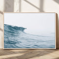 Ocean Wave Wall Art Canvas Print, Framed Coastal Decor Art, Modern Minimalist Ocean