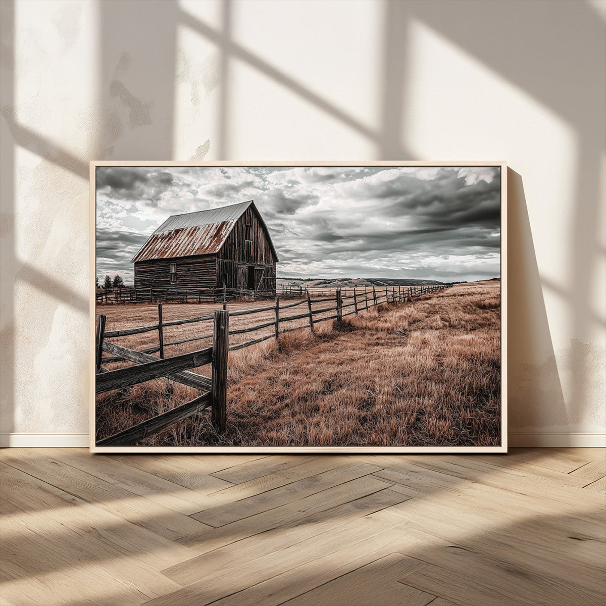 Rustic Weathered Barn Wall Art Canvas Print