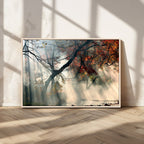 Sunlit Autumn Forest Wall Art Canvas Print