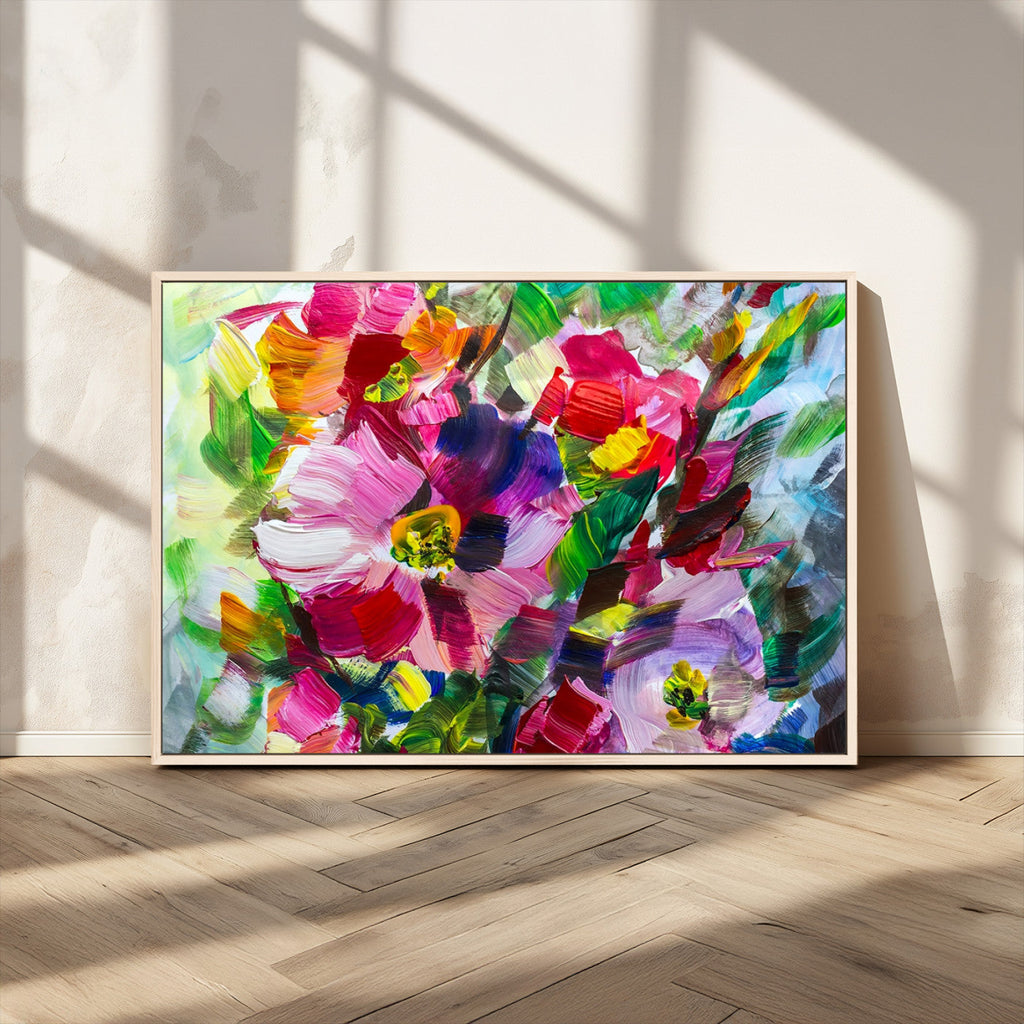 Oil Flower Abstract Canvas Print