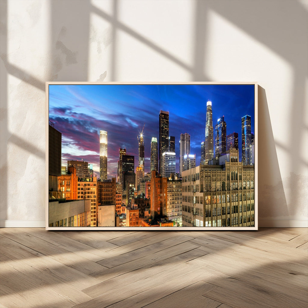Los Angeles Night Wall Art Canvas Print