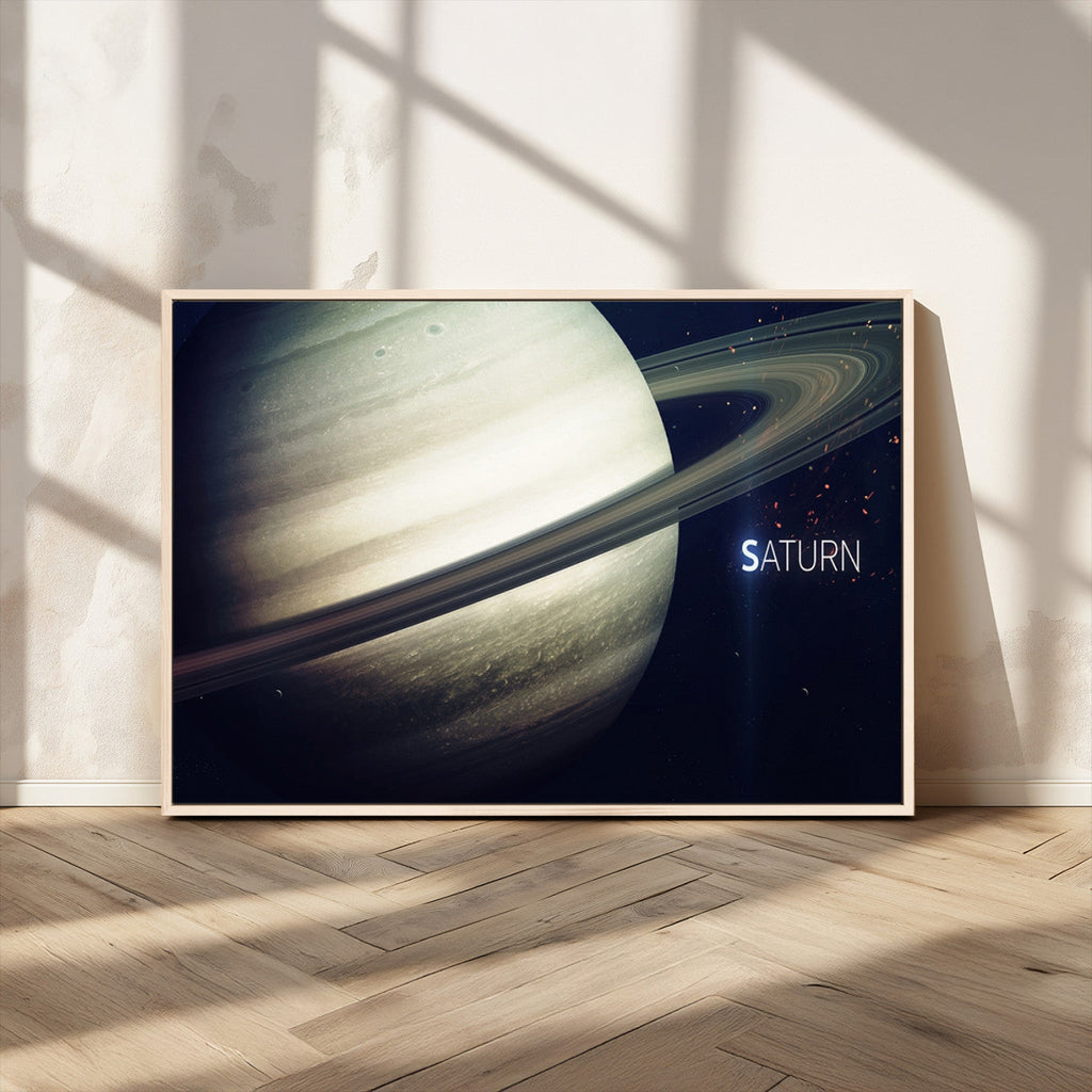 Framed Saturn Wall Art Canvas Print