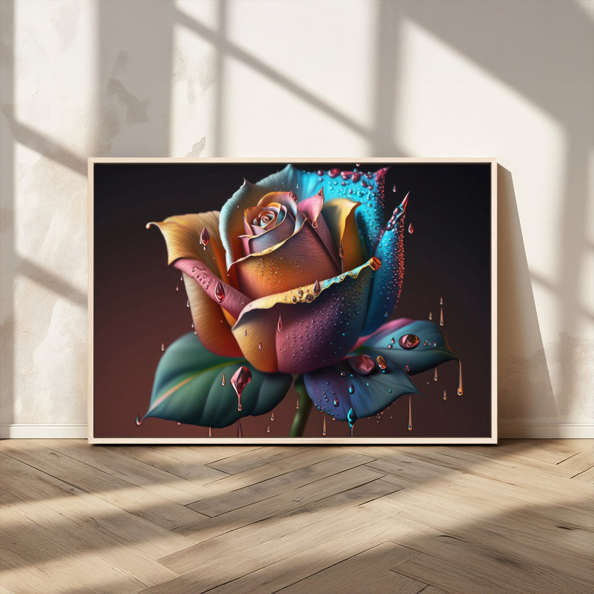 Abstract Rose Wall Art Canvas Print