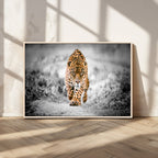 Jaguar Wall Art Canvas Print, Majestic Big Cat in Focused Pursuit