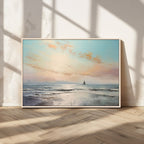 Abstract Ocean Wall Art, Boat Wall Art Canvas Print