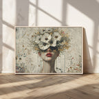 Abstract Floral Women Pastel Wall Art Canvas Print
