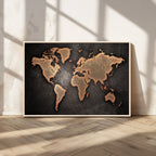 World Map Canvas Print | Framed Travel Map Wall Art for Couples