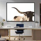 Texas Longhorn Wall Art Canvas Print, 3-Panel
