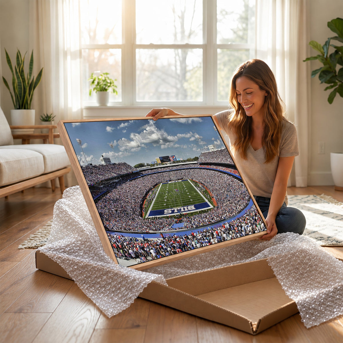 Buffalo Bills Highmark Stadium Wall Art Canvas Print, Bills Game Day Decor