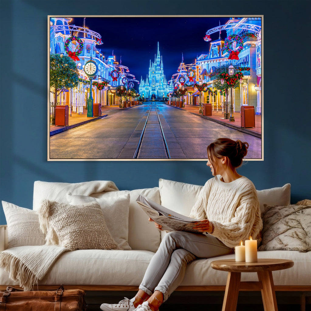 Disney Castle Wall Art | Large Magic Kingdom Canvas Artwork