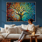 Yggdrasil Tree of Life Wall Art Print | Mosaic Style Canvas Wall Art