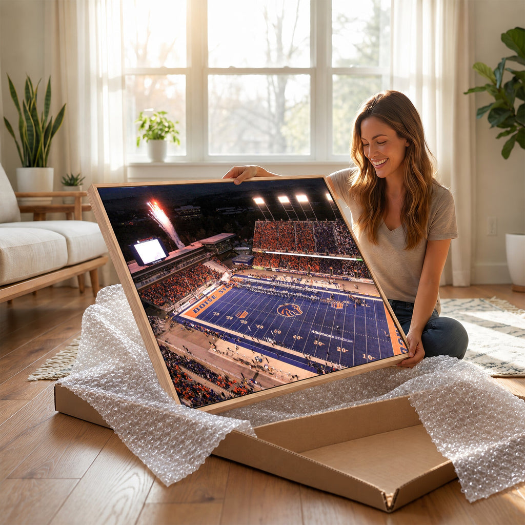 Boise State Broncos Albertsons Stadium Wall Art Canvas Print