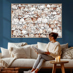 Abstract Longhorn Herd Wall Art Canvas Print