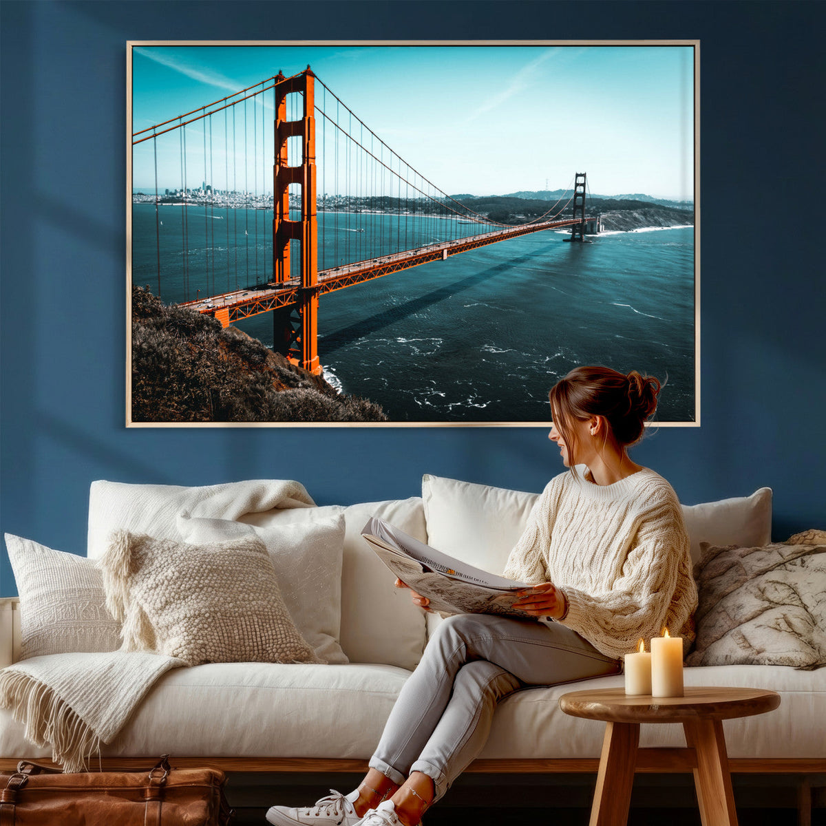 Golden Gate Bridge Wall Art Canvas Print | San Francisco Landmark Photography