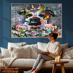 Graffiti Dog Wall Art Decor for Teen Bedroom | Abstract Graffiti Animal Canvas