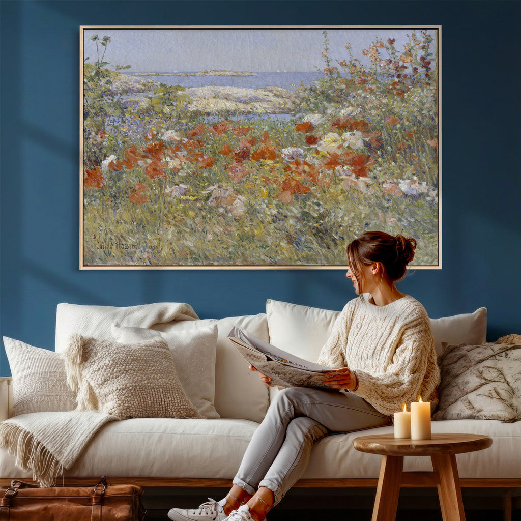 Childe Hassam Celia Thaxter Garden Canvas | 1890 American Impressionist Print