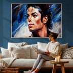 Abstract Michael Jackson Photo Wall Art Canvas Print